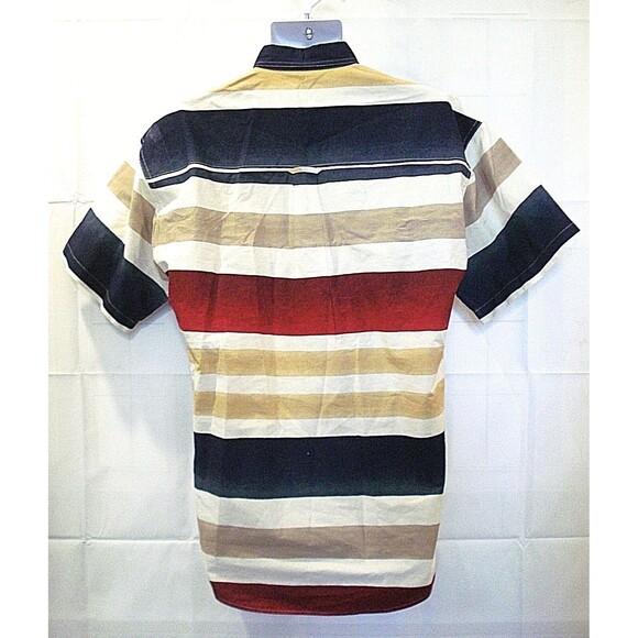 Chaps Ralph Lauren Vintage Striped Button Front Shirt Mens Size L - Picture 4 of 5